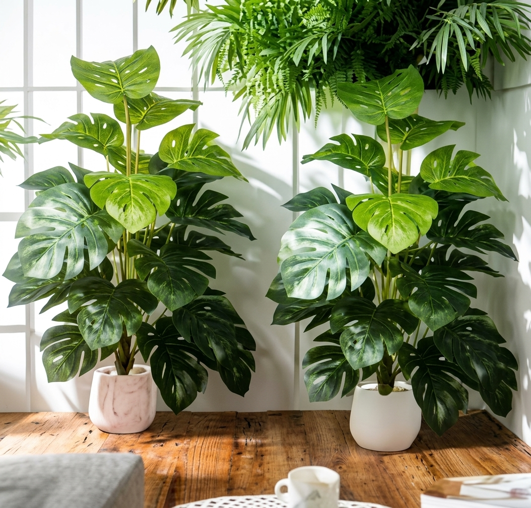 Palmera monstera artificial