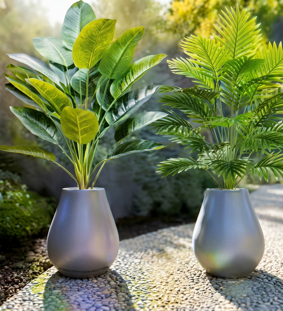 Juego de dos plantas artificiales