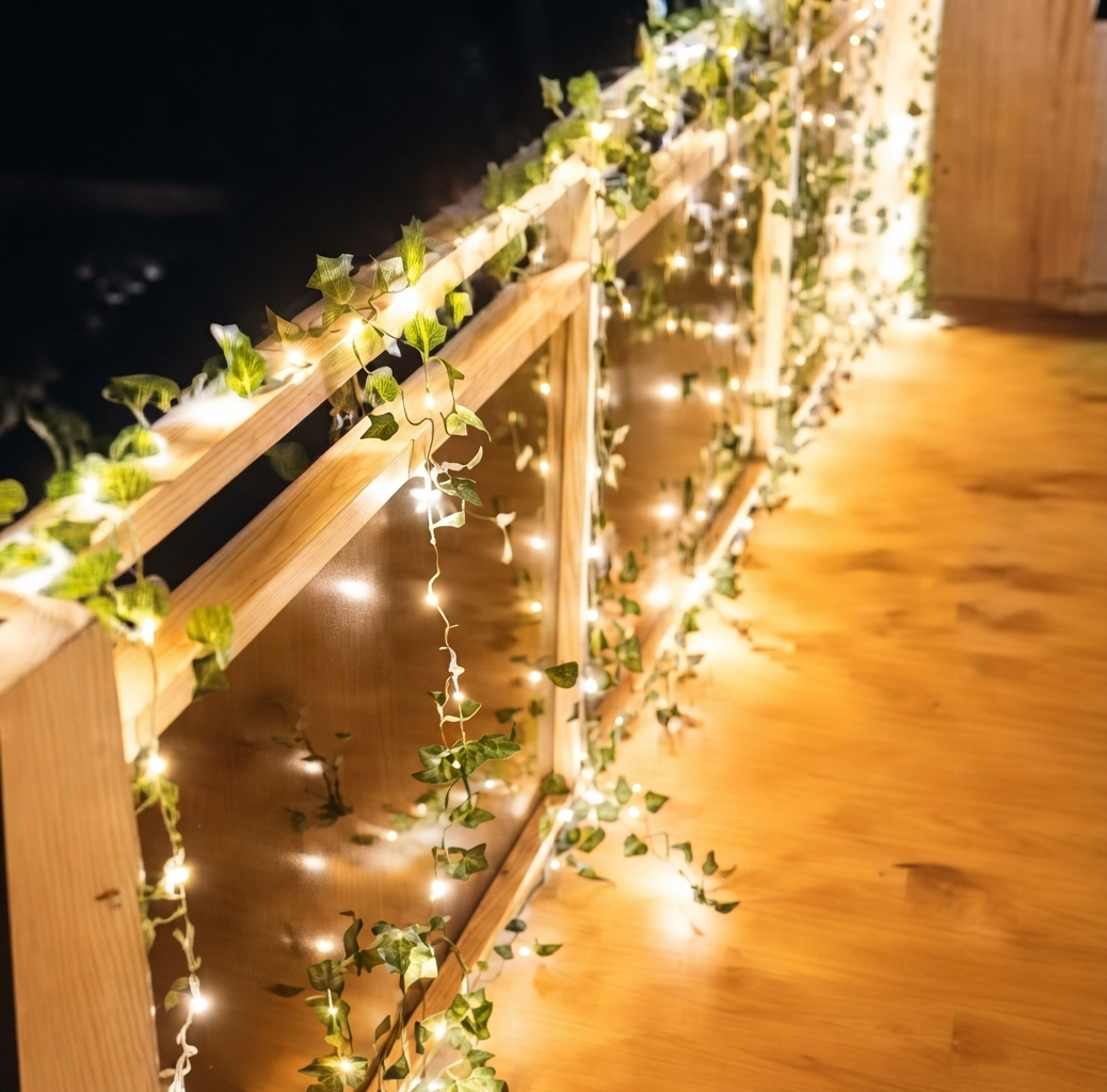 Guirnaldas de luces verdes